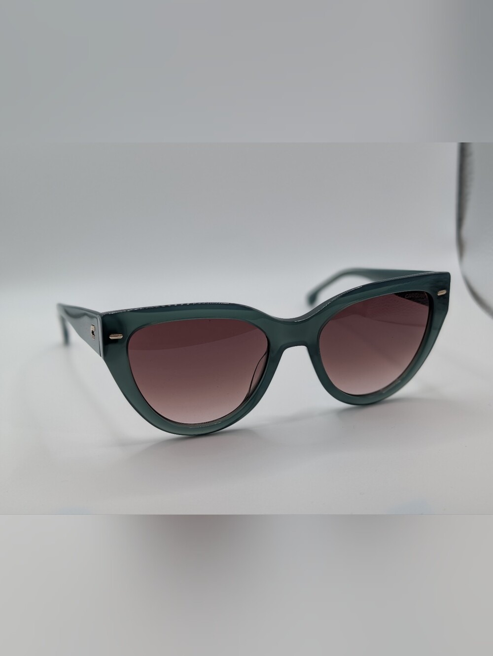 NWT Carrera 3017/S Cat Eye Sunglasses Translucent Green 1EDHA 55mm Case Inc.